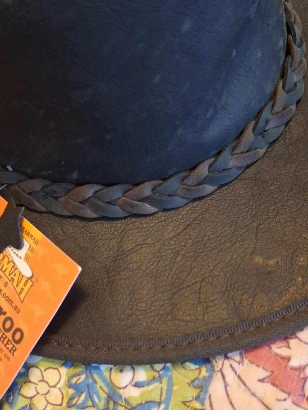 Black Leather Braided Band Western Hat